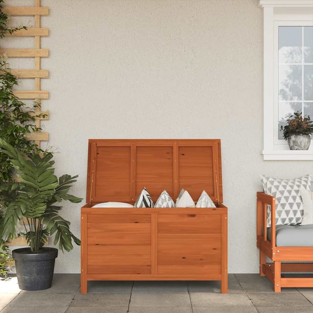 Gartentruhe 99x49,5x58,5 cm Massivholz Tanne - Vidaxl