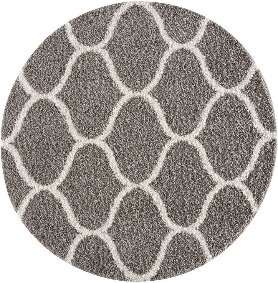 Sanat Hochflor-Teppich Madrid, auch in Rund erhältlich, rund, Höhe: 30 mm, Wohnzimmer, Langflor, Shaggy Teppich Bild 3
