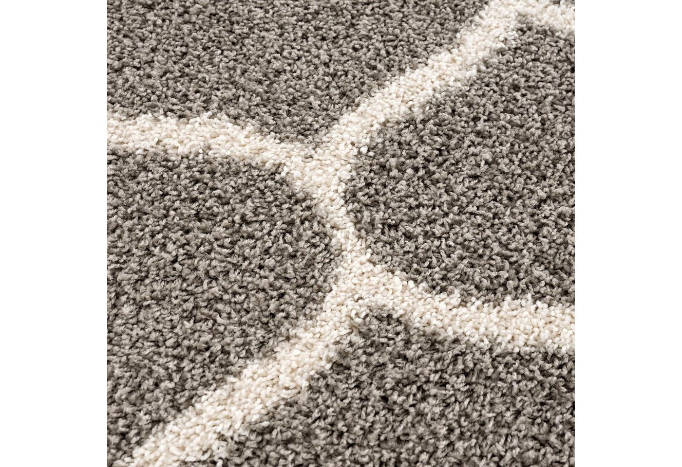 Sanat Hochflor-Teppich Madrid, auch in Rund erhältlich, rund, Höhe: 30 mm, Wohnzimmer, Langflor, Shaggy Teppich Bild 4