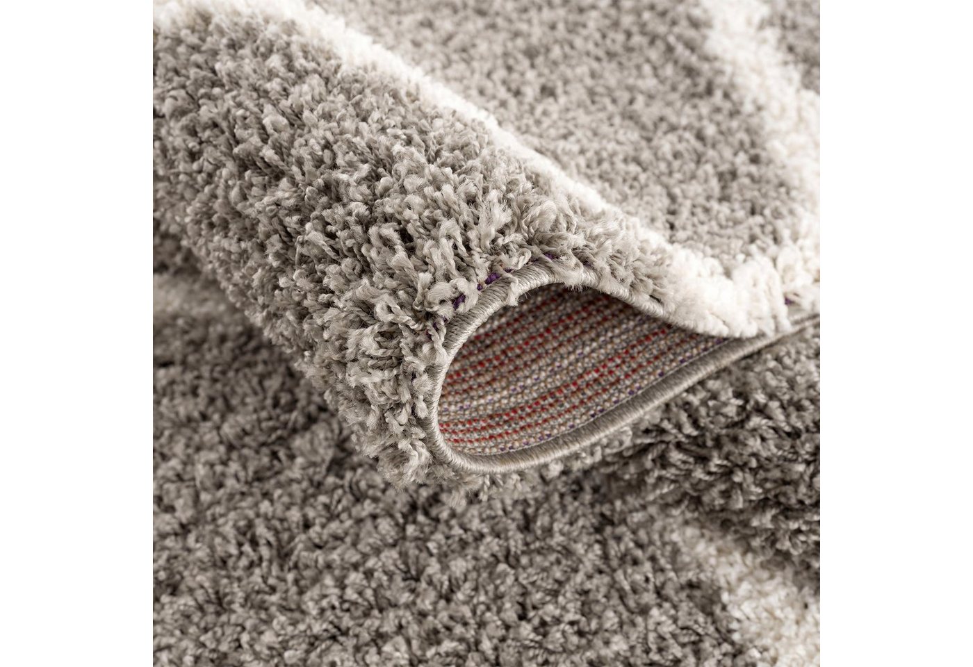 Sanat Hochflor-Teppich Madrid, auch in Rund erhältlich, rund, Höhe: 30 mm, Wohnzimmer, Langflor, Shaggy Teppich Bild 5