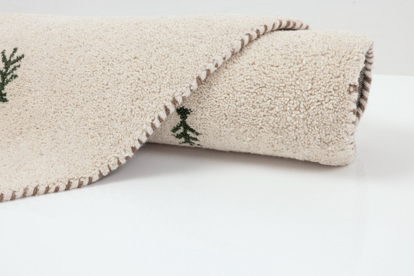 THEKO Wollteppich Gabbeh Motiv, Handgefertigt, Teppich, Tiermotiv, reine Wolle, rund, Höhe: 14 mm, reine Wolle, Wohnzimmer, Schlafzimmer, Esszimmer Bild 3