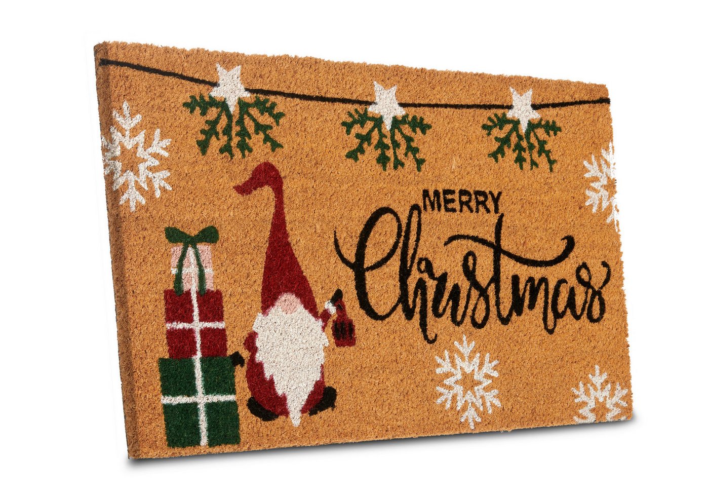 HANSE Home Fußmatte Kokos Merry Christmas Gifts, Türmatte, rechteckig, Höhe: 15 mm, Schmutzfangmatte, Rutschfest, Outdoor, Weihnachten, Kokosmatte, Flur Bild 3