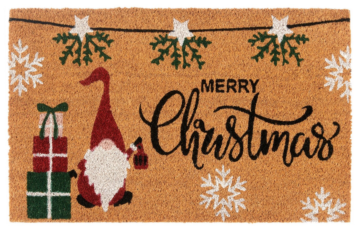 HANSE Home Fußmatte Kokos Merry Christmas Gifts, Türmatte, rechteckig, Höhe: 15 mm, Schmutzfangmatte, Rutschfest, Outdoor, Weihnachten, Kokosmatte, Flur Bild 4