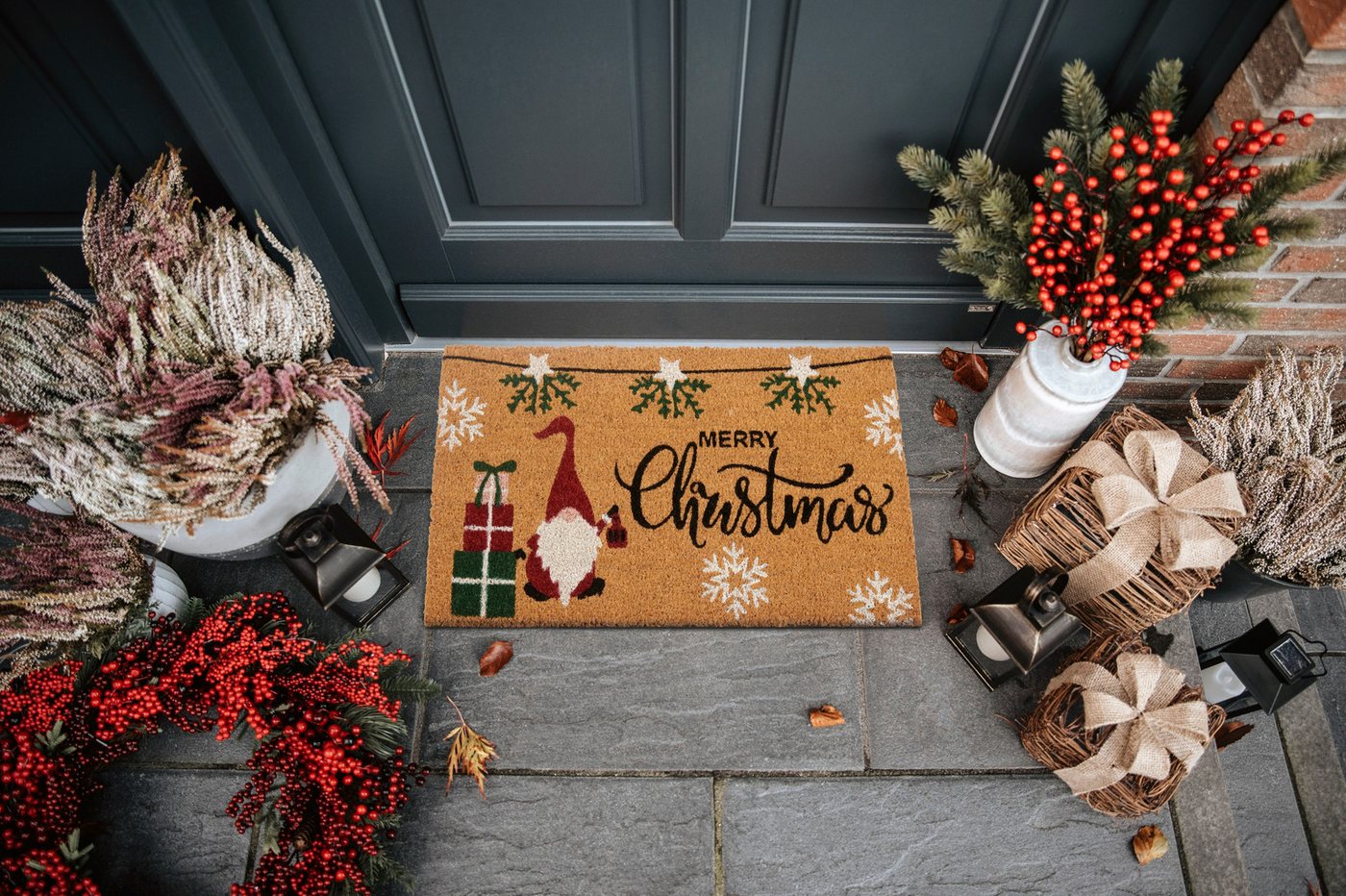 HANSE Home Fußmatte Kokos Merry Christmas Gifts, Türmatte, rechteckig, Höhe: 15 mm, Schmutzfangmatte, Rutschfest, Outdoor, Weihnachten, Kokosmatte, Flur Bild 5