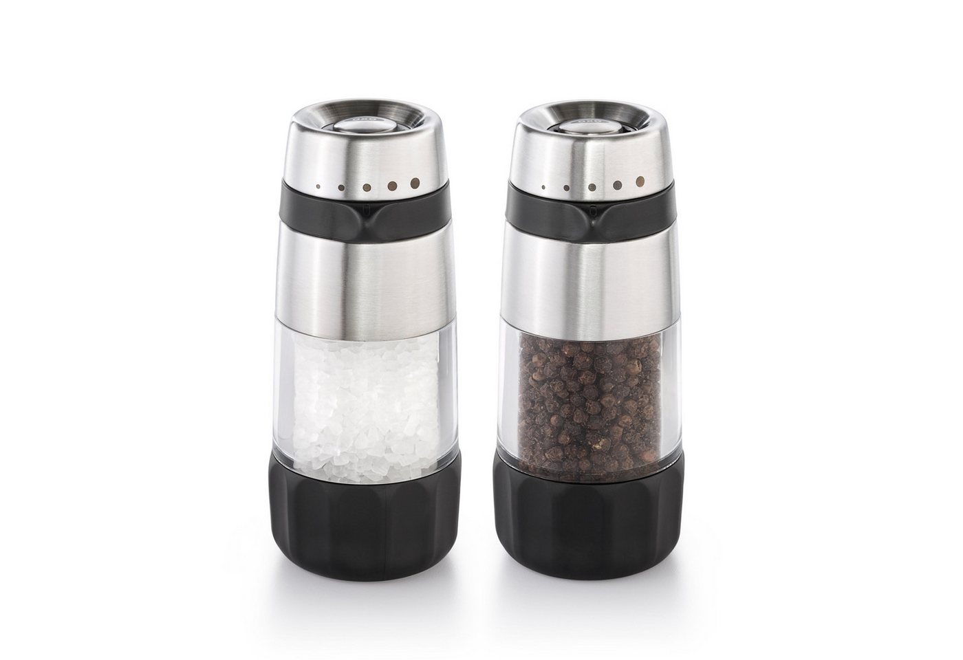 OXO Good Grips Salz-/Pfeffermühle OXO Accent Mess- Salz und Pfeffermühlen Set manuell, (2 Stück), kombiniert stilvolles Design mit müheloser Funktionalität Bild 3