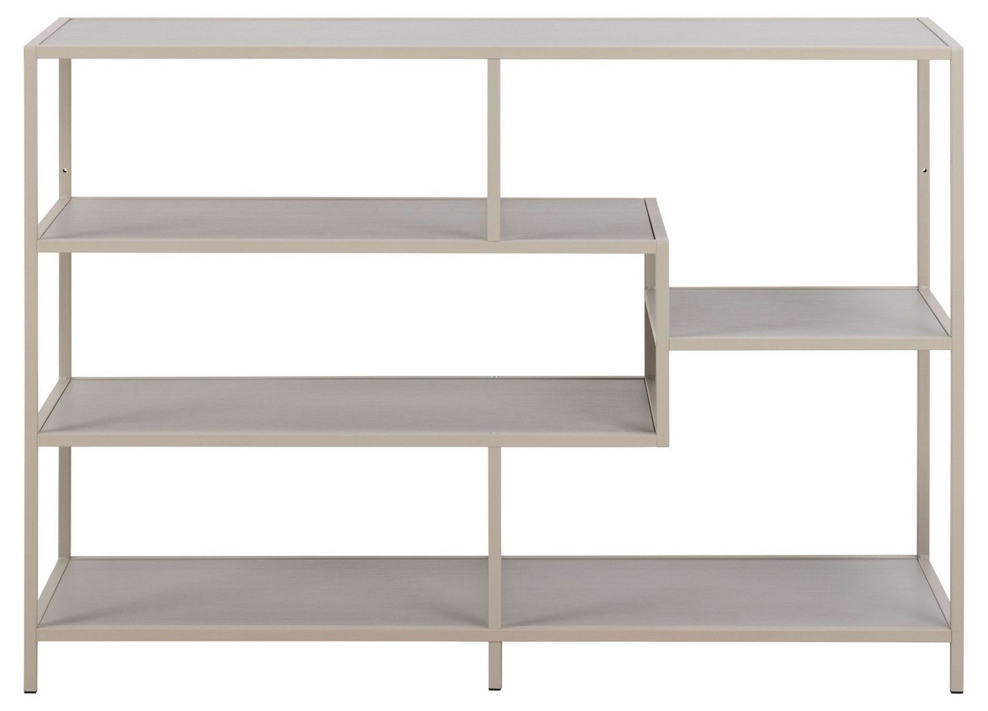ACTONA GROUP Bücherregal Seaford - Mehrzweckregal & Raumteiler, modern, Metall, Asymmetrisch, stabil & viel Stauraum, zeitloses Design, 6 Regalböden Bild 2