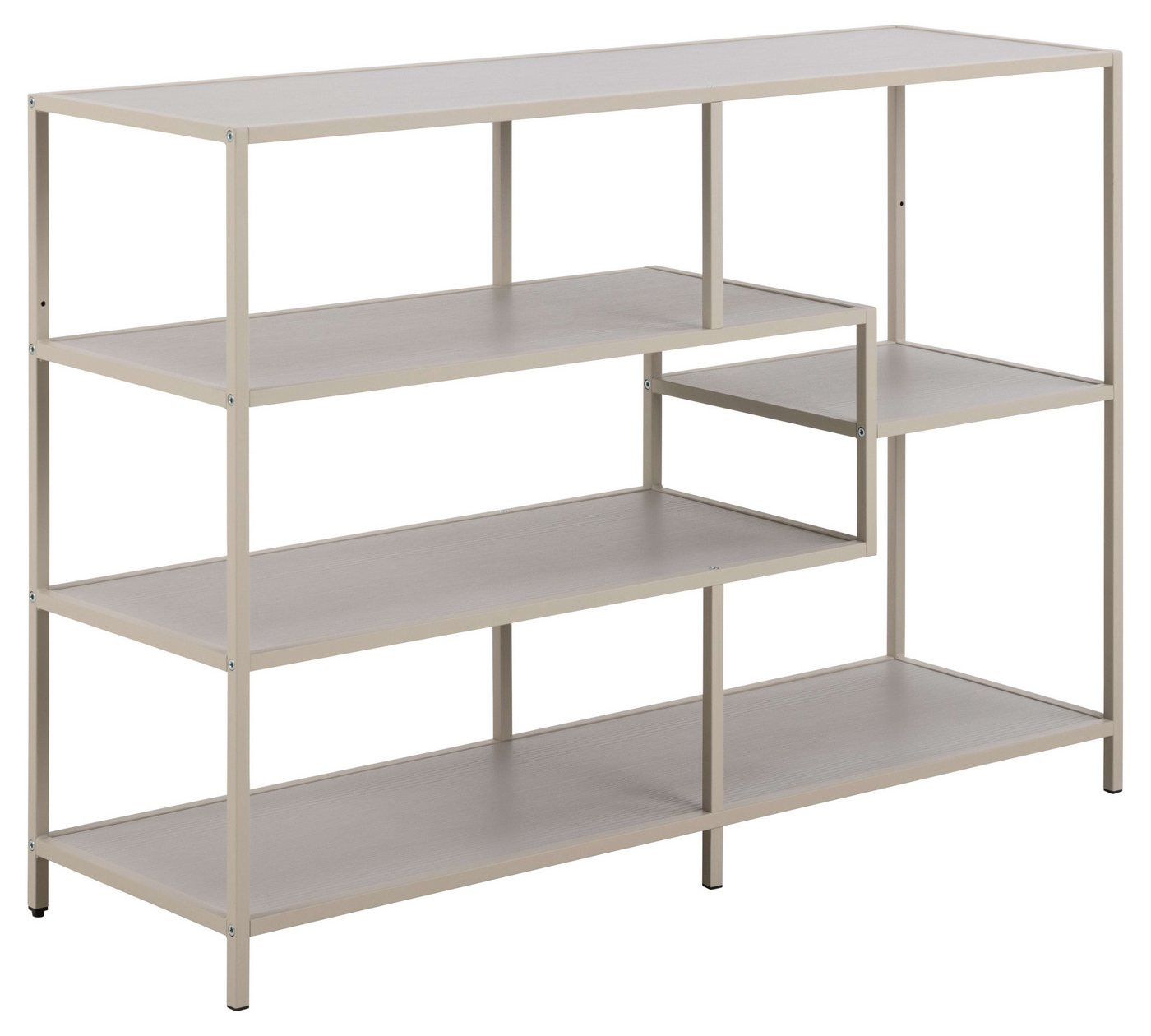 ACTONA GROUP Bücherregal Seaford - Mehrzweckregal & Raumteiler, modern, Metall, Asymmetrisch, stabil & viel Stauraum, zeitloses Design, 6 Regalböden Bild 4