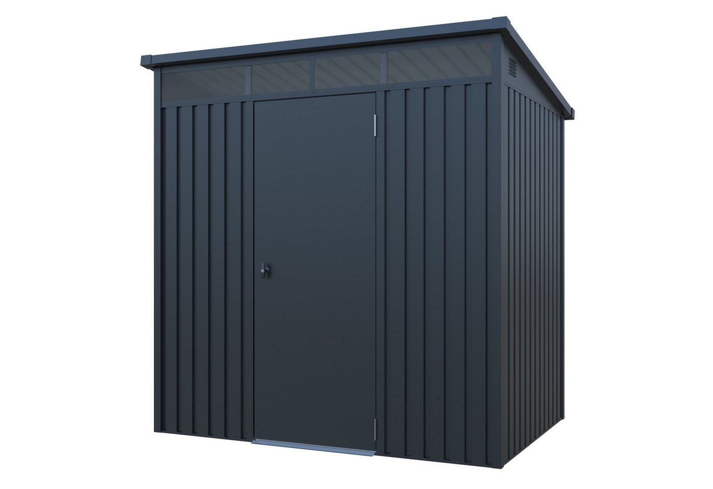 GARDEN 'N' MORE Gerätehaus Pultdachhaus Basic plus, BxT: 197x146 cm, einfacher Aufbau, Oberlicht, Langlebig, abschließbar