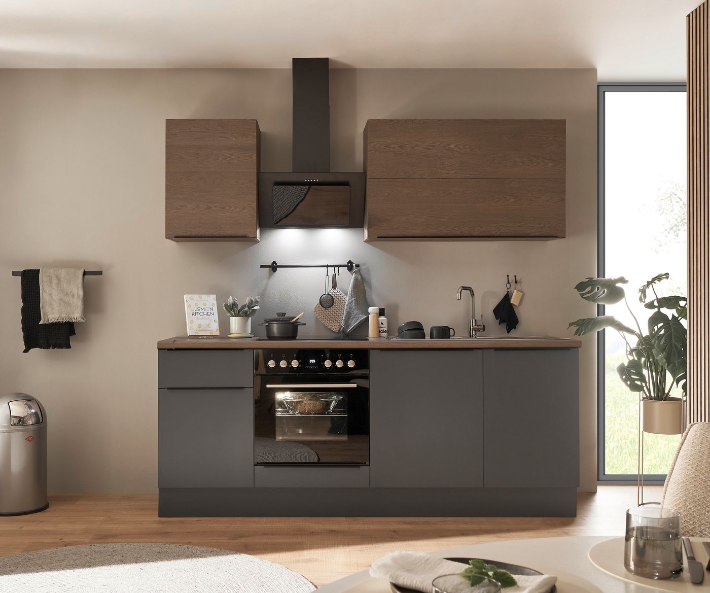 KOCHSTATION Küchenzeile Cocco, Breite 220 cm, wahlweise mit E-Geräten und Induktion Bild 2