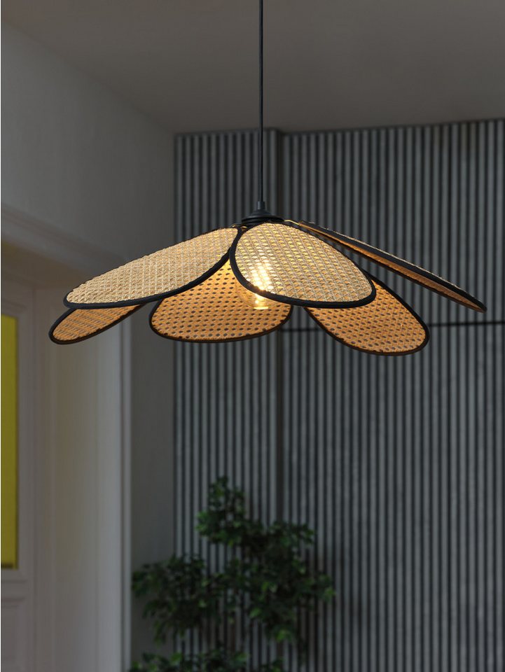 Osram Pendelleuchte Decor Rattan, ohne Leuchtmittel, braun, Fassung E27, Rattan und Stahl Bild 4