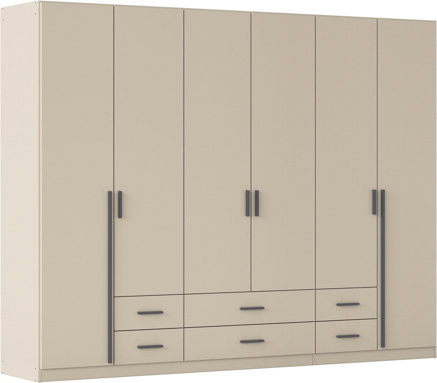 rauch Drehtürenschrank Kleiderschrank Garderobe GAMMA Breiten 271 cm (in 3 Ausstattungen BASIC/CLASSIC/PREMIUM (inkl. SOFT-CLOSE-Funktion) mit Schubladen, verschiedene Griff-Varianten TOPSELLER MADE IN GERMANY Bild 4