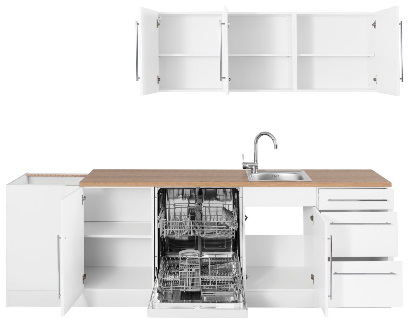 KOCHSTATION Winkelküche KS-Samos, Stellbreite 260x270 cm, wahlweise mit E-Geräten und Induktion Bild 2