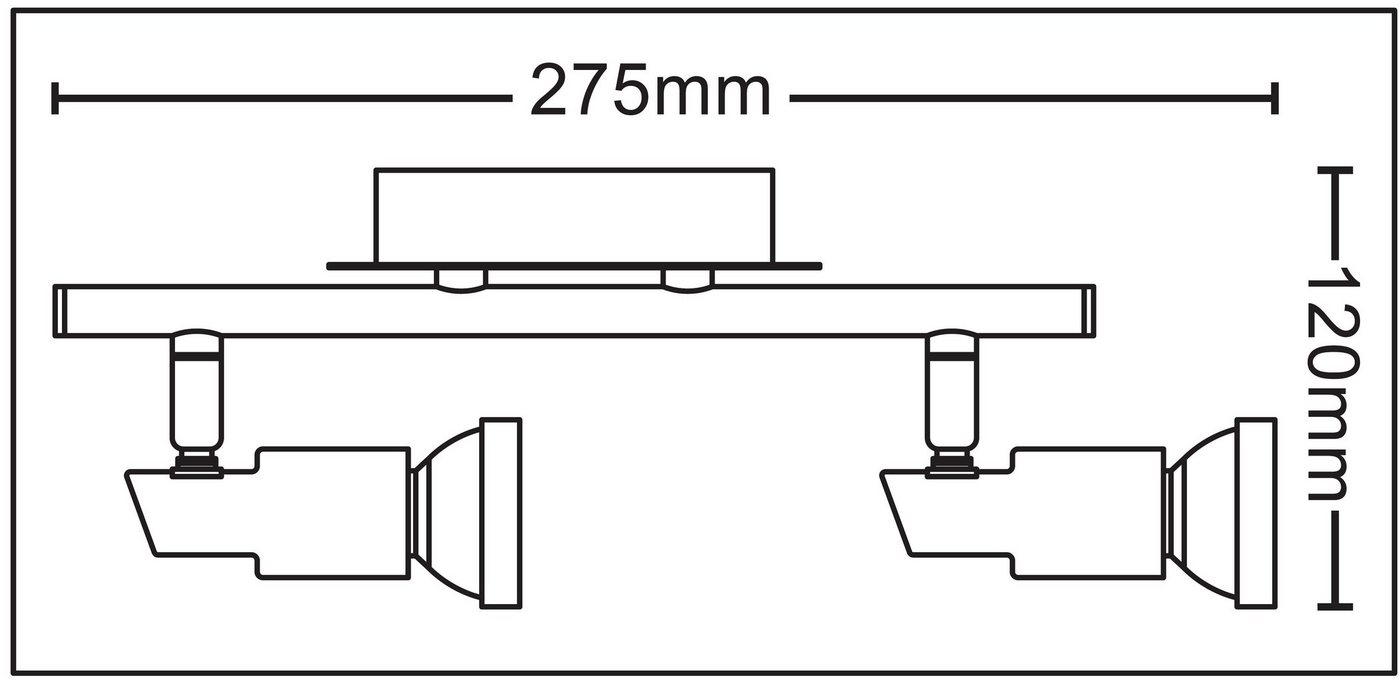 TRANGO LED Deckenspots, 2-flammig 2890-028-5W LED Deckenleuchte OSCAR inkl. 2x 5 Watt GU10 LED Leuchtmittel in Chrom-Optik Deckenlampe, Deckenstrahler, Deckenspots, Lampe schwenkbar und drehbar Bild 2