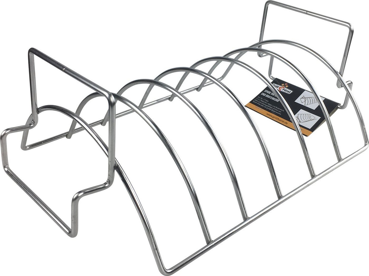 Grillfürst Sparerib-Halter Grillfürst 2in1 Rippchenhalter und Bratenkorb Edelstahl