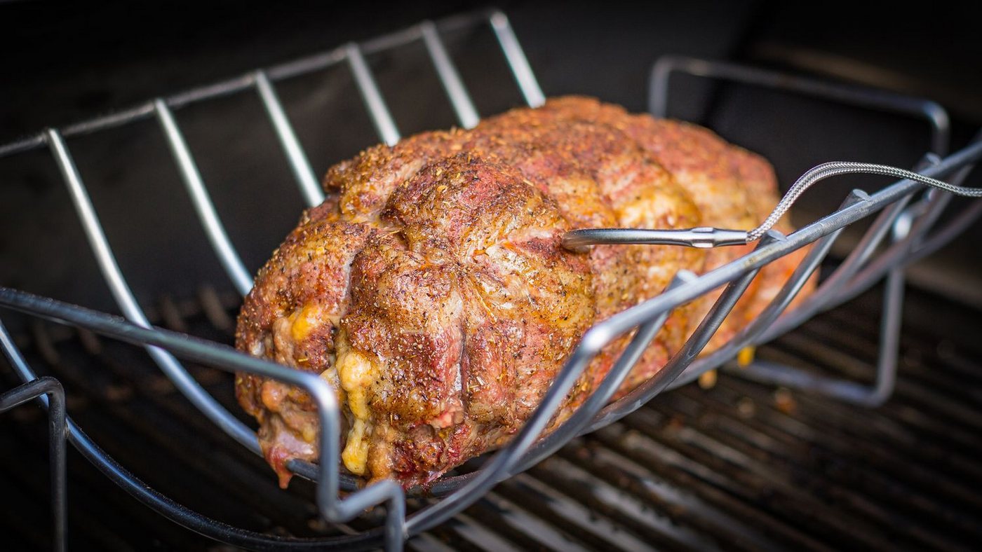 Grillfürst Sparerib-Halter Grillfürst 2in1 Rippchenhalter und Bratenkorb Edelstahl Bild 3