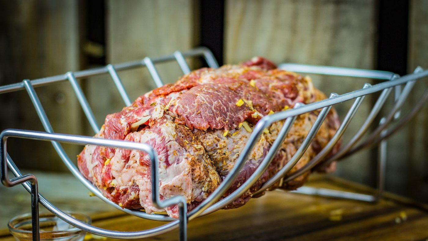 Grillfürst Sparerib-Halter Grillfürst 2in1 Rippchenhalter und Bratenkorb Edelstahl Bild 5