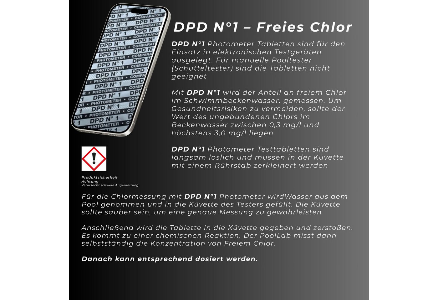 WATER-I.D. Pool-Wassertest Refillpack für PoolLab mit 70 Tabletten, 5 Messparameter, 280-tlg., nur für Photometer Bild 5