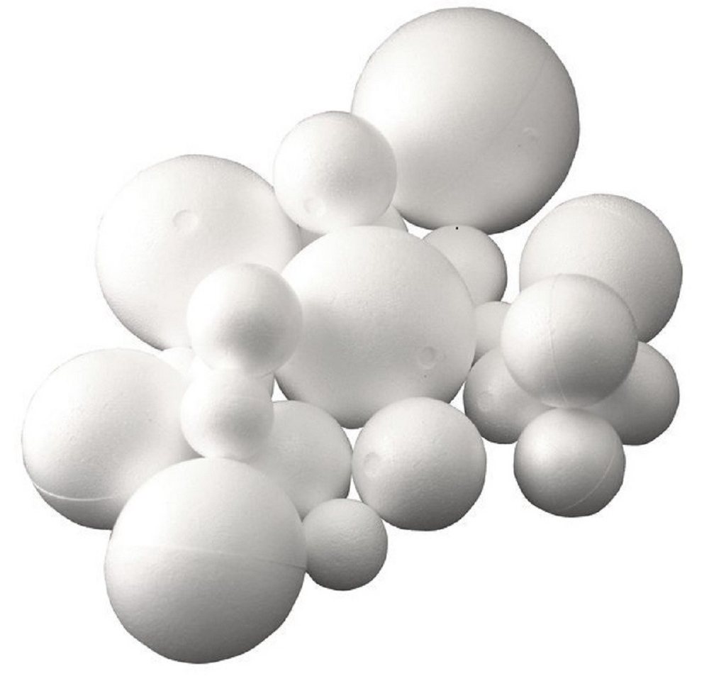 naninoa GmbH Styropor-Teil STYROPOR-KUGELN ca. 100mm, 10cm/5 Stück/Vollmaterial