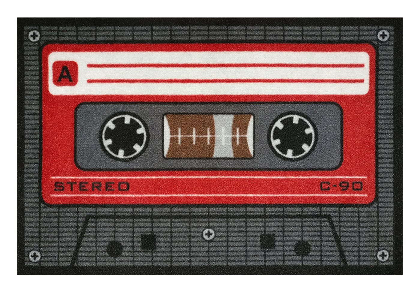 Rockbites Fußmatte Rockbites - Fußmatte Türmatte "Tape - Rot" Musikkassette Nr. 132