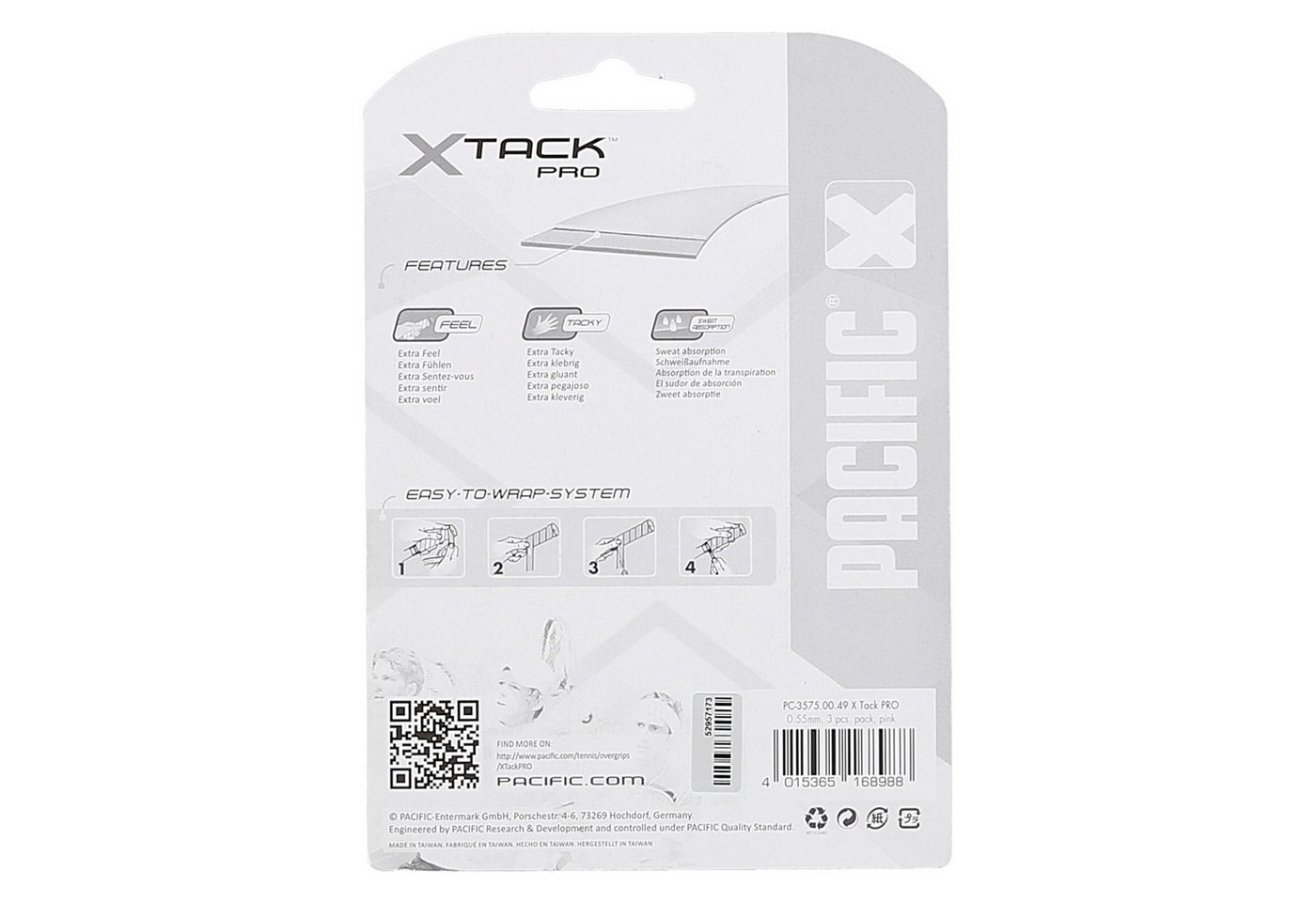 Pacific Griffband Overgrip xTack Pro 0.55mm pink 3er