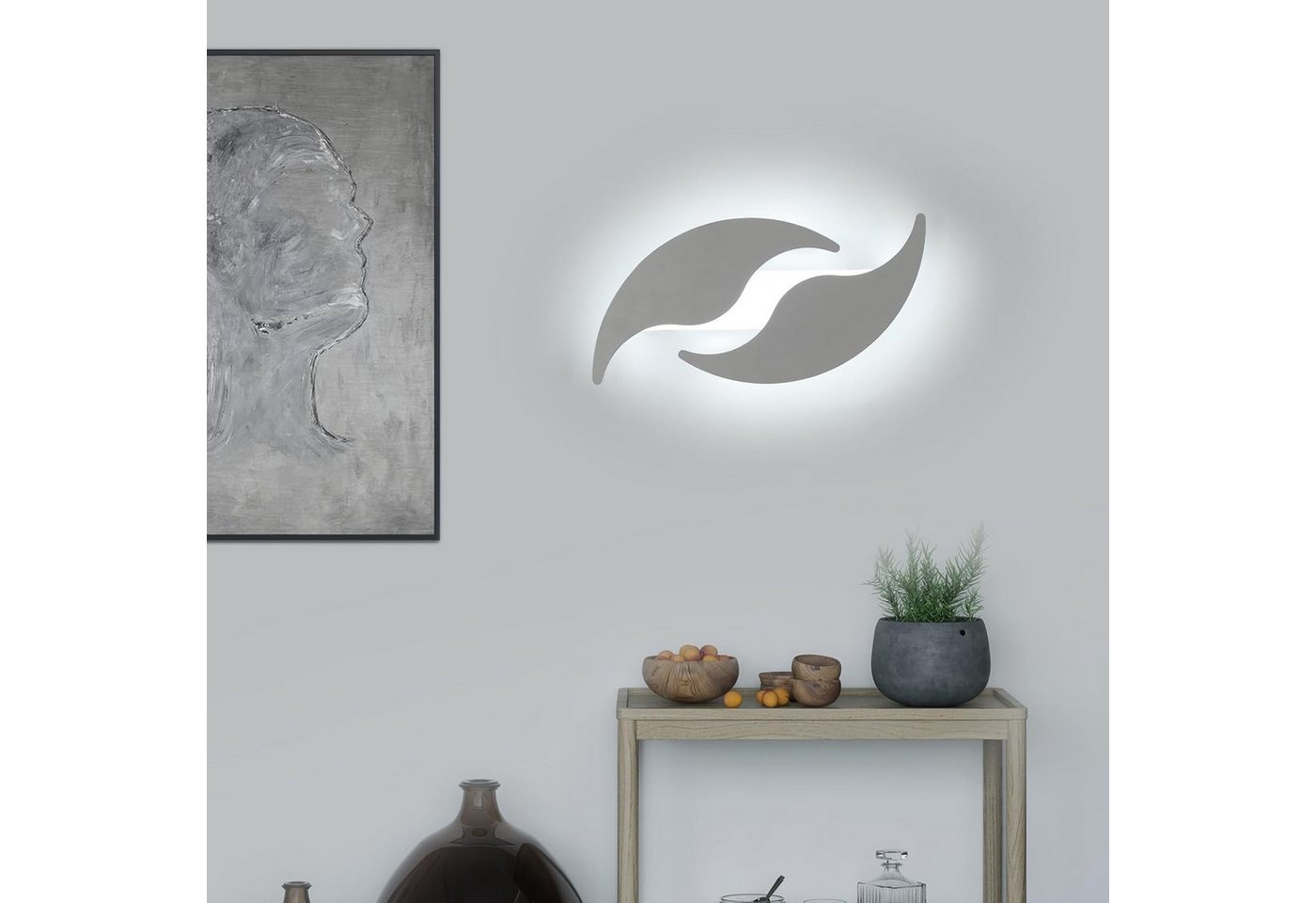 Riserva Wandleuchte Moderne LED Wandleuchte, 18W Kaltweiß 6500K, Für Wohnzimmer & Flur, LED wechselbar Bild 4