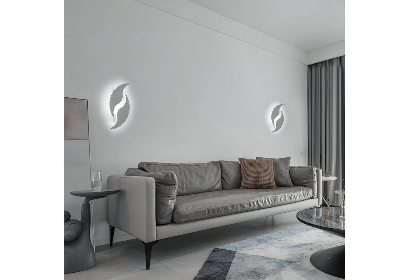 Riserva Wandleuchte Moderne LED Wandleuchte, 18W Kaltweiß 6500K, Für Wohnzimmer & Flur, LED wechselbar Bild 5