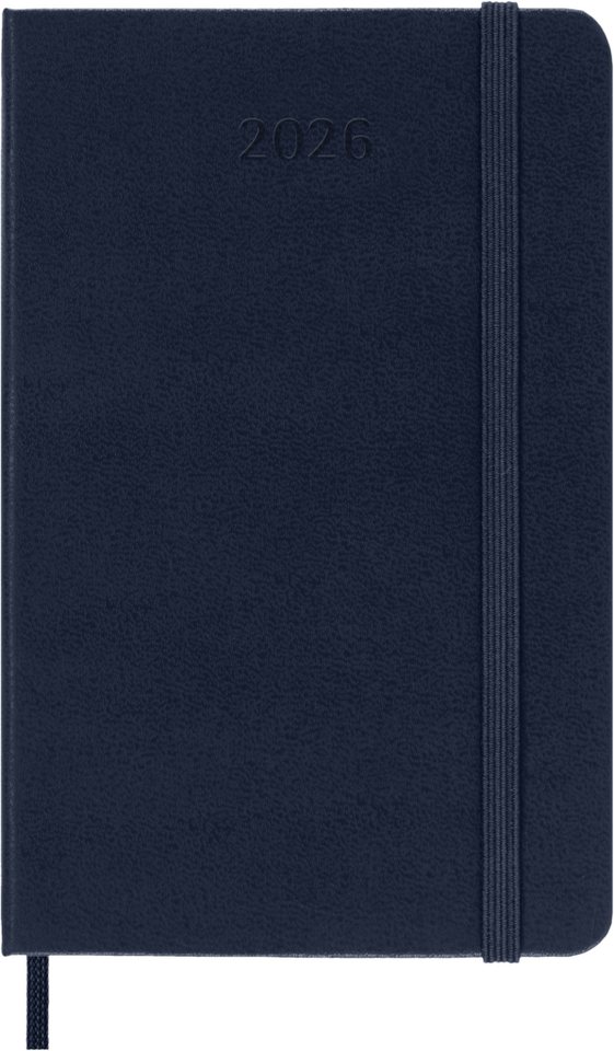 MOLESKINE Buchkalender, MOLESKINE 12 MONATE TAGES NOTIZKALENDER 2026 - HARD COVER - P/A6 BLAU