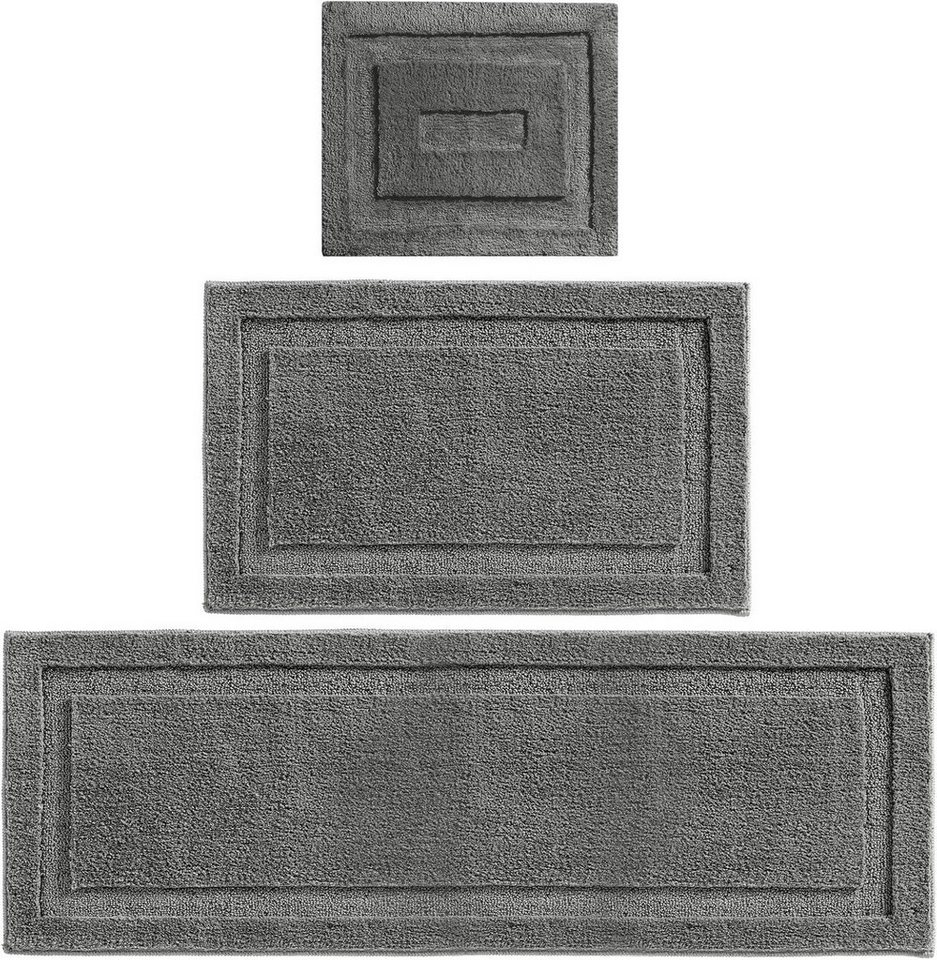 mDesign Badaccessoire-Set mDesign Badteppich Badläufer Duschvorleger 3er-Set Mikrofaser rutsch