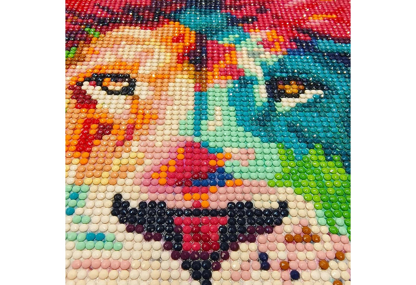 KAYLJIE Malen nach Zahlen Diamond Painting Bild 30x40cm 5D Tiere Bunter Löwe (Komplettset für 5D Diamond Painting inklusive Leinwand, Diamanten und Werkzeugen, Diamond Painting Set mit Zubehör für DIY-Kreativität und Entspannung), 5D Diamond Painting mit präziser Klebeschicht & Zubehör Bild 5