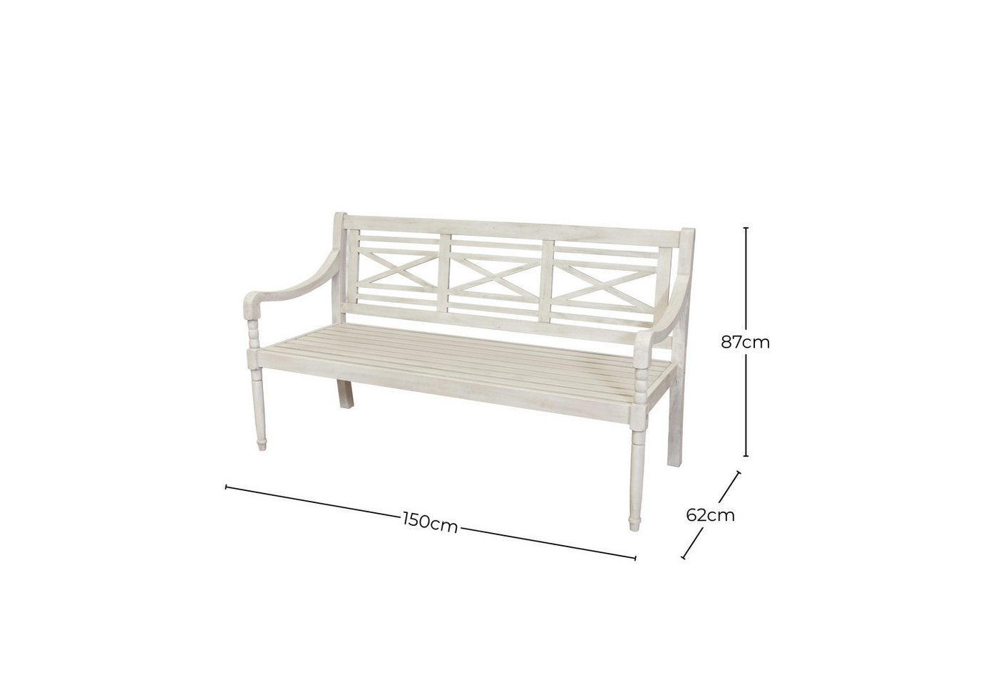 osoltus Gartenbank Sensline Gartenbank Louis 3 Sitzer Sitzbank Akazien Holz grau