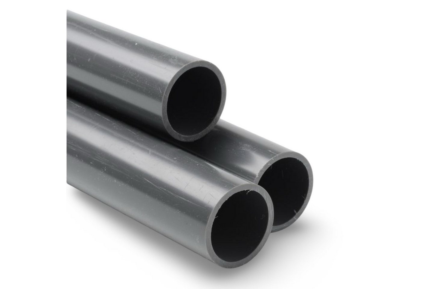 STEMAX-Wassertechnik Wasserrohr PVC Druckrohr 1m Rohr 12 16 20 25 32 40 50 63 mm, PVC Druckrohr PVC-U Rohr, PVC-U, leicht und Druckbeständig