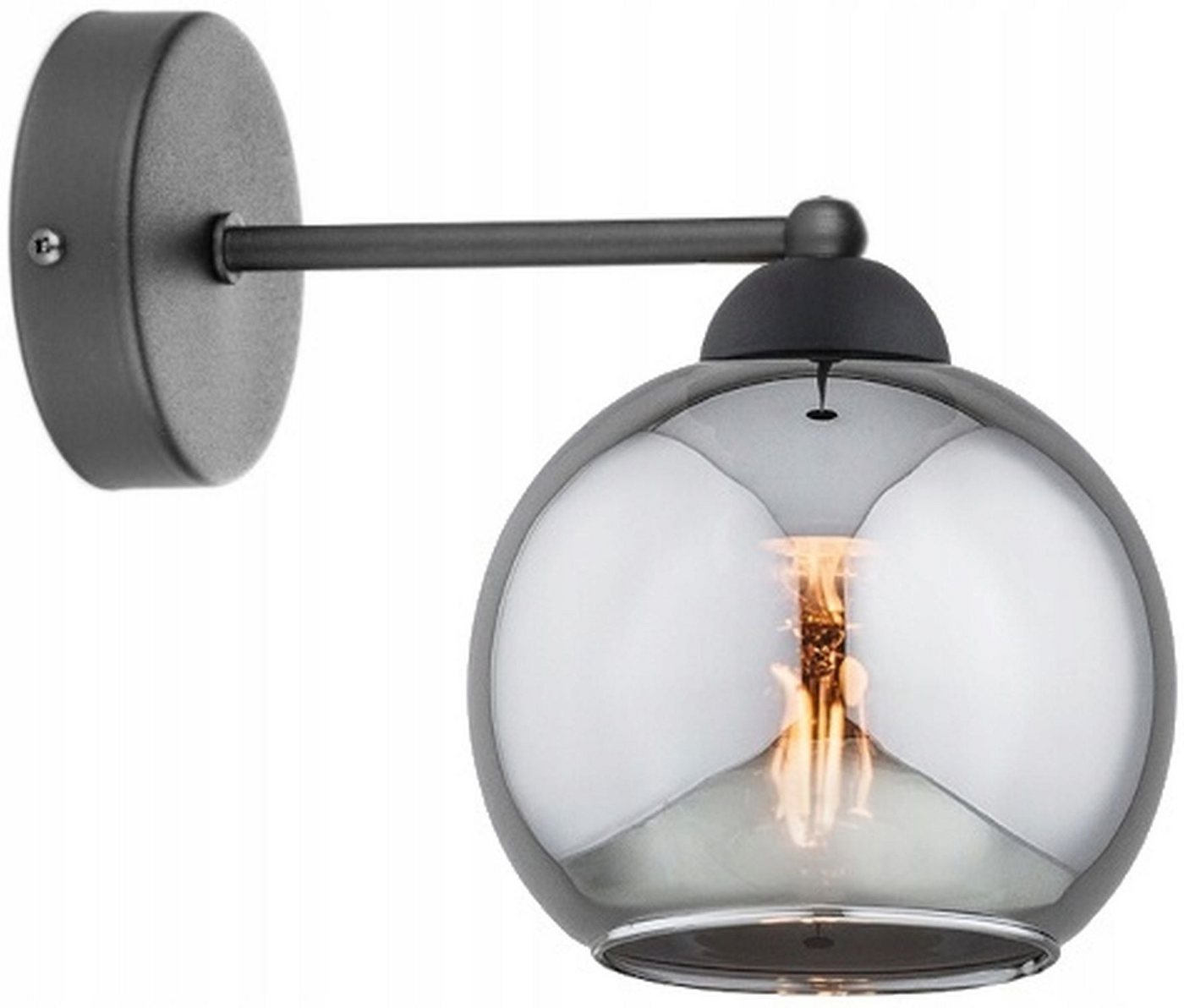 Licht-Erlebnisse Wandleuchte SOREN, ohne Leuchtmittel, E27 Kugel Schirm Modern Wandlampe