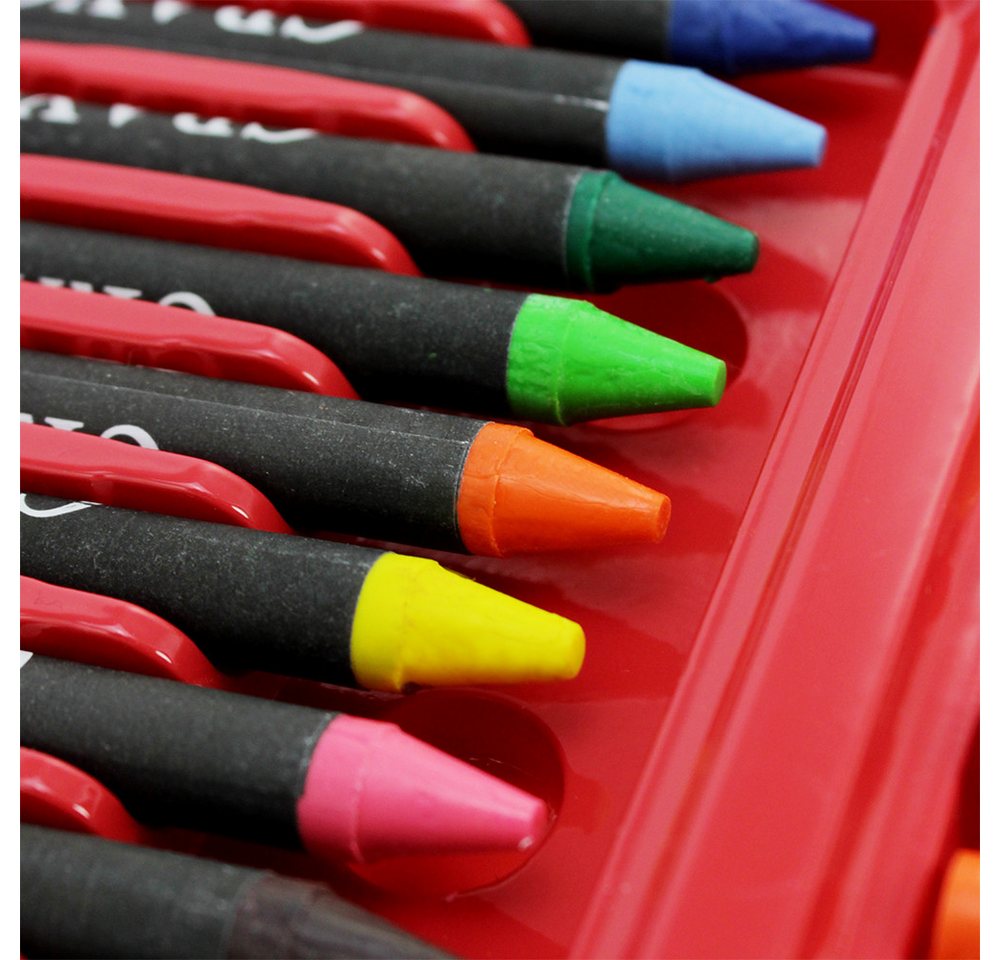 com-four Malstift Malset 68-teilig in praktischer Tragebox, (68-tlg), ideal für Schule und Kindergarten Bild 5