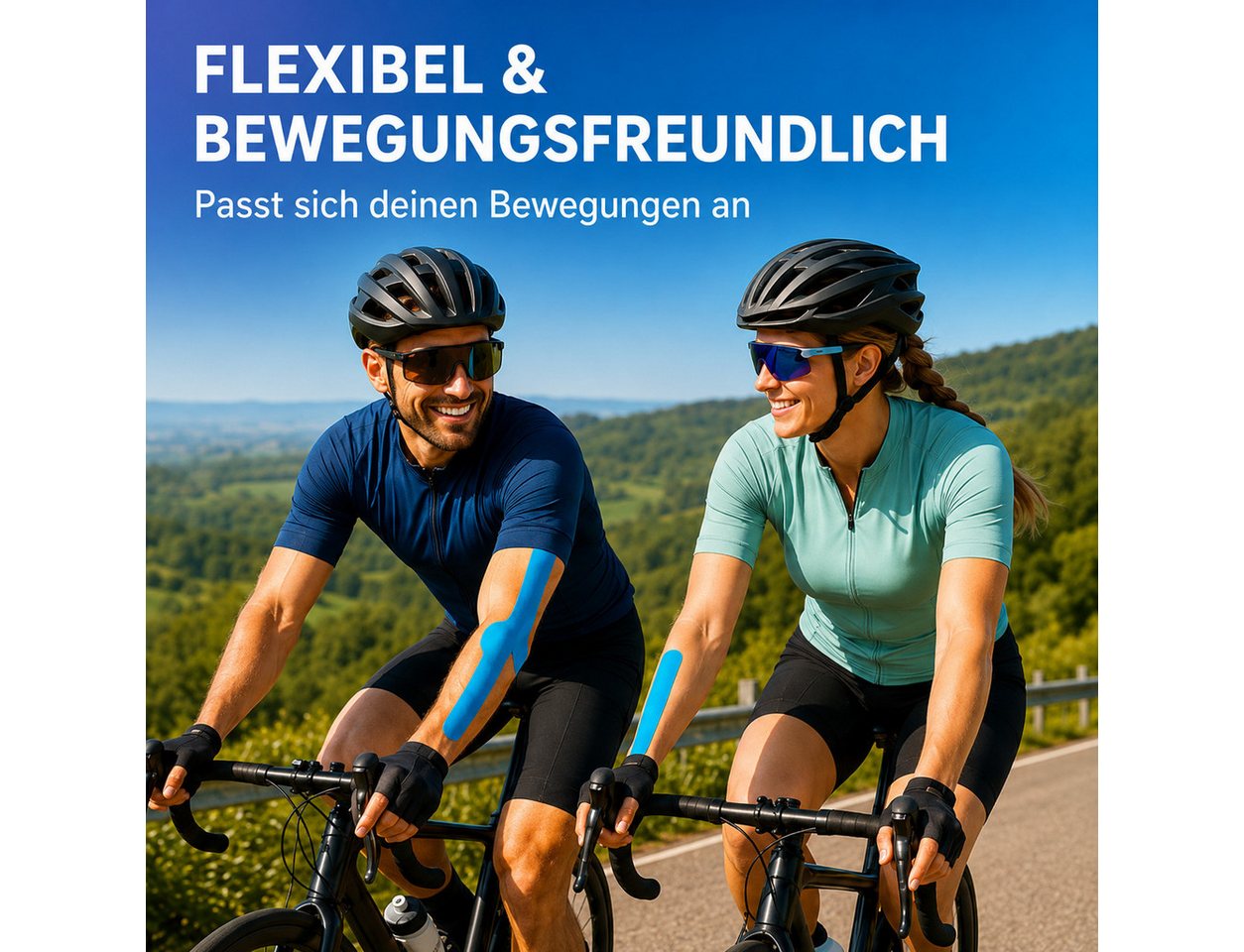 Forrlite Kinesiologie-Tape Sporttape 5 m x 5 cm, 2 Rollen – elastisches, (wasserfestes & atmungsaktives Tape für Fitness, Training & Alltag, vielseitig anwendbar) Bild 3