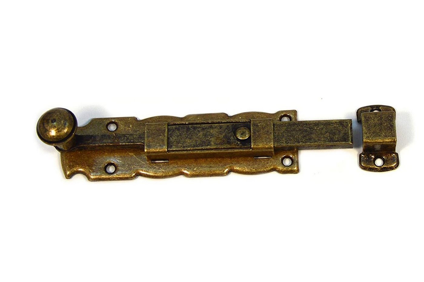 IHC Türriegel Möbelriegel Türriegel Schubriegel Torschieber Bolzenriegel Alt Gold Bild 2