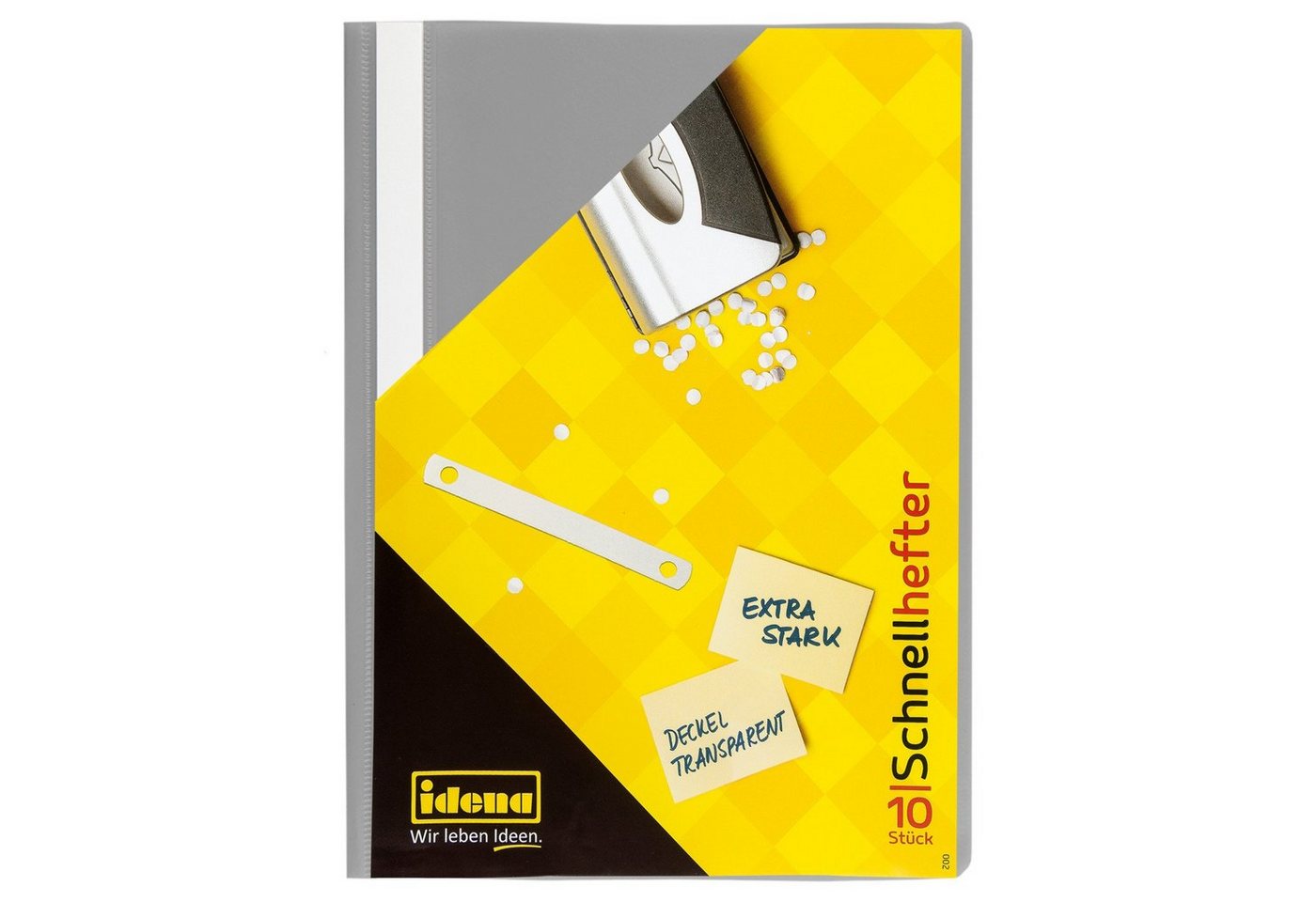 Idena Hefter Idena Schnellhefter A4 PP dunkelgrau extra stark