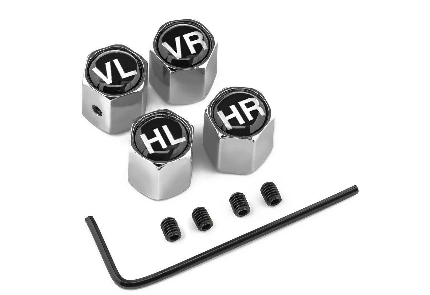 Adapter Universe Ventilkappe Reifen Ventil Kappen SET Felgen Schloss Auto Rad Merker Marker Bild 5