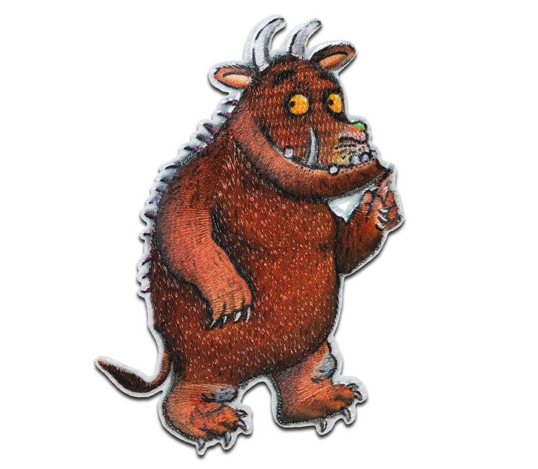 Mono-Quick Aufnäher Bügelbild, Aufbügler, Applikationen, Patches, Flicken, zum aufbügeln, Polyester, Grüffelo stehend - Größe: 8 x 5,4 cm