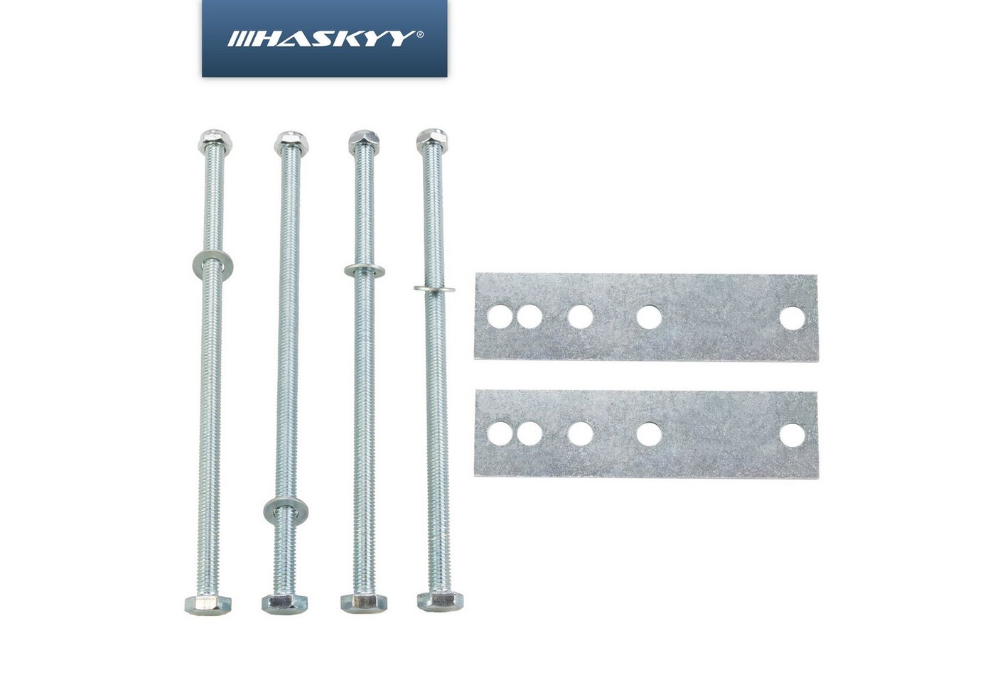 HASKYY Anhänger-Deichselbox Zurrbügel Set Alu-Deichselbox verzinkter Stah Schrauben & Platten Univ Bild 4