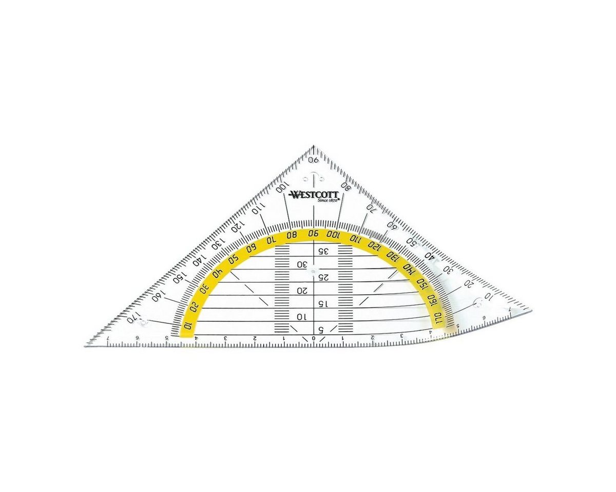 WESTCOTT Geodreieck, flexibel, 14 cm