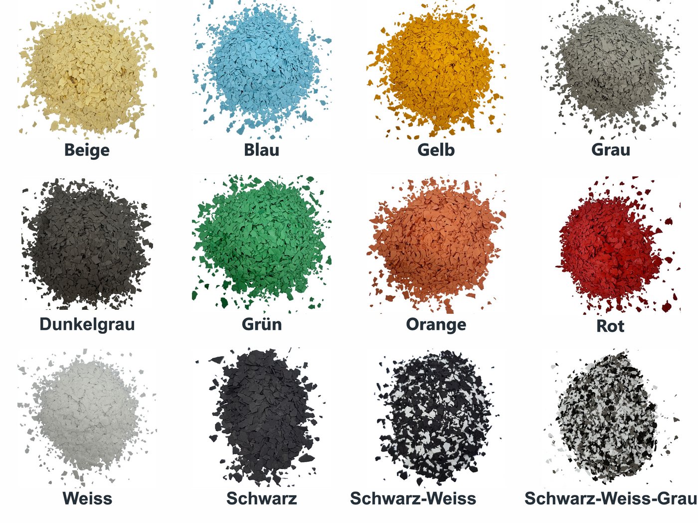WO-WE Bodenversiegelung Farbchips für Epoxidharz Bodenbeschichtung Colorchips W750, 0,5-5Kg