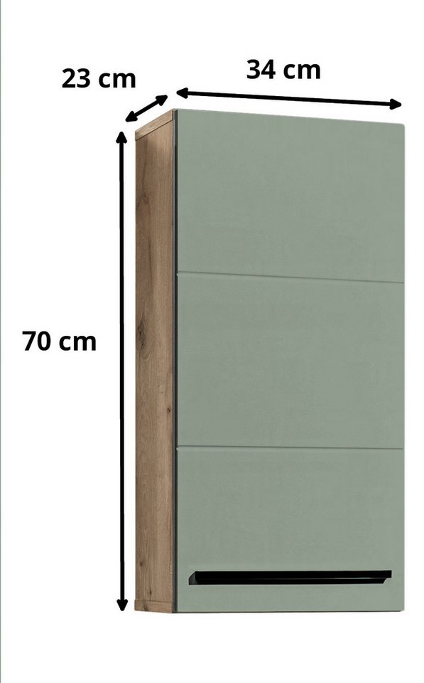 moebel-dich-auf Hängeschrank VALENCIA (Badschrank wandmontiert, in Viking Oak) Breite 34 cm Bild 4