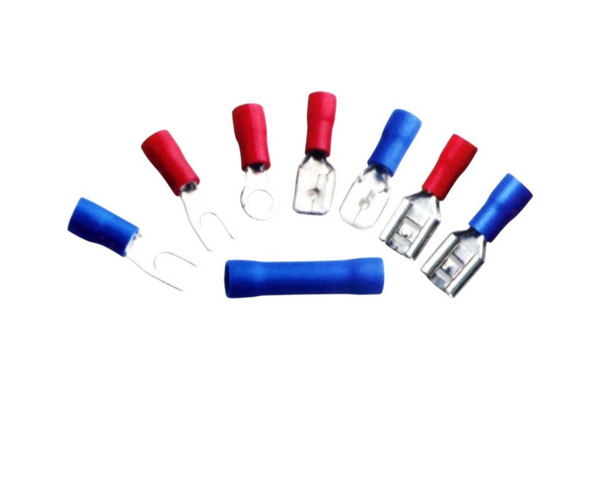 BENSON Kabelverbinder-Sortiment Kabelschuhe 50tlg. Flachsteckhülsen Ringkabelschuhe Gabelstecker, 50-tlg., im Sortimentskasten