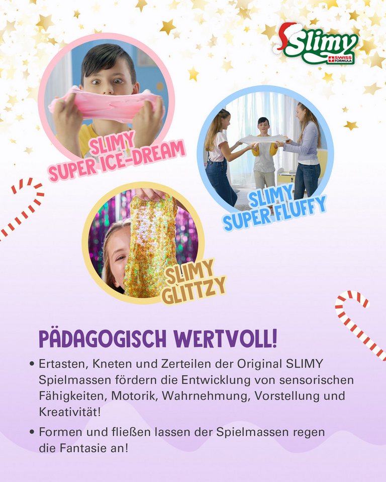 Slimy® Knete Adventskalender Limited Edition (1-tlg), mit 24 verschiedenen Slime Spielmassen