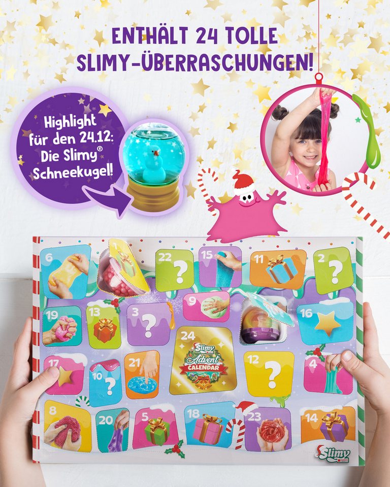 Slimy® Knete Adventskalender Limited Edition (1-tlg), mit 24 verschiedenen Slime Spielmassen Bild 2