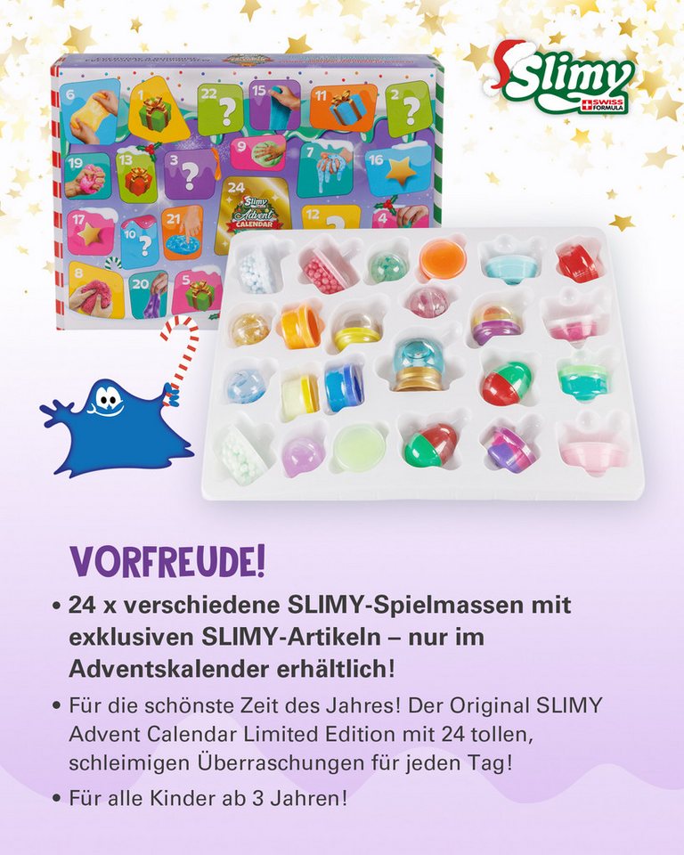 Slimy® Knete Adventskalender Limited Edition (1-tlg), mit 24 verschiedenen Slime Spielmassen Bild 4