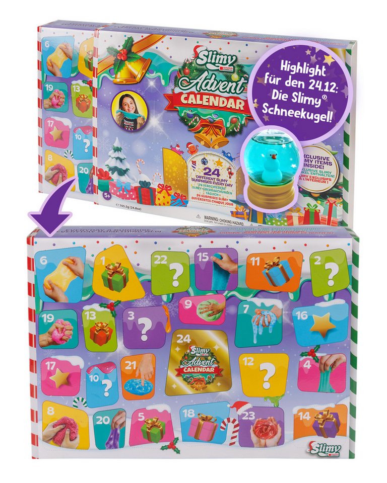 Slimy® Knete Adventskalender Limited Edition (1-tlg), mit 24 verschiedenen Slime Spielmassen Bild 5