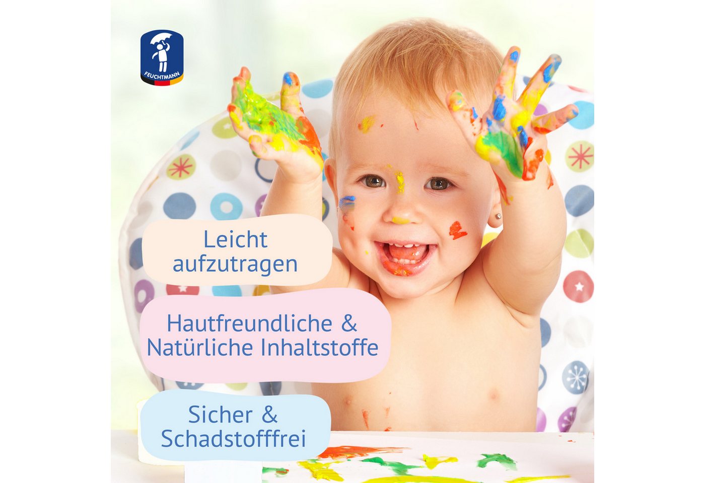 Feuchtmann Fingerfarbe MEINE LIEBLINGSFARBE Basic, sichere Naturfarbe auf Wasserbasis