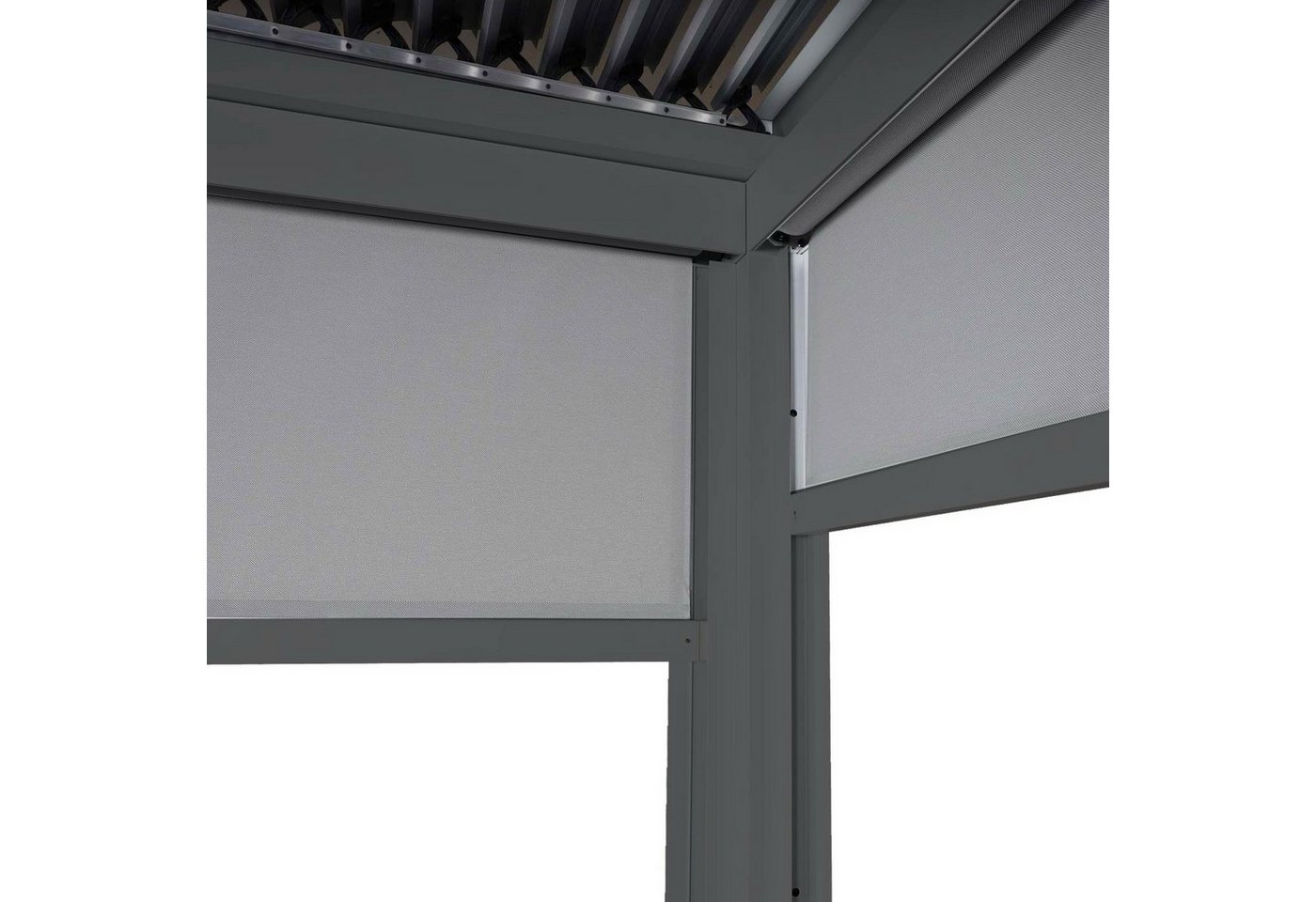 MCW Terrassendach Pergola Terrassenvordach Terrassenüberdachung 6x3m Lamellen Seitenwand Bild 2