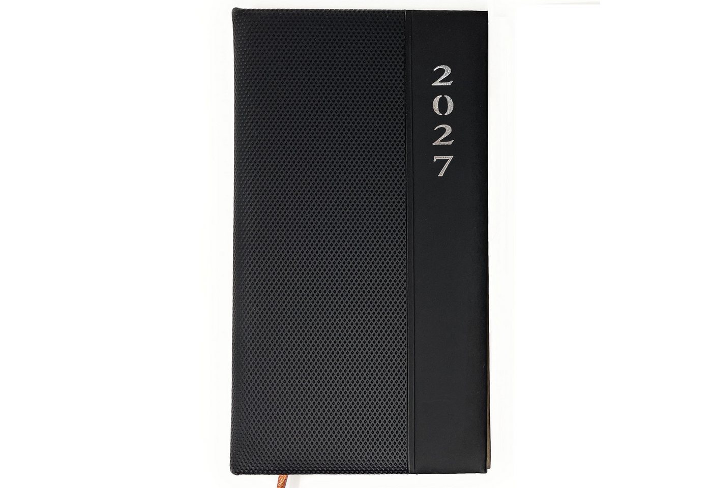 AMLI Taschenkalender Taschenkalender 2027 A6 Lang 1 Woche 2 Seiten Softtouch Schwarz, A6 Lang 10,5x17,8 cm, Softtouch, Leseband, Ferien & Feiertage Bild 5